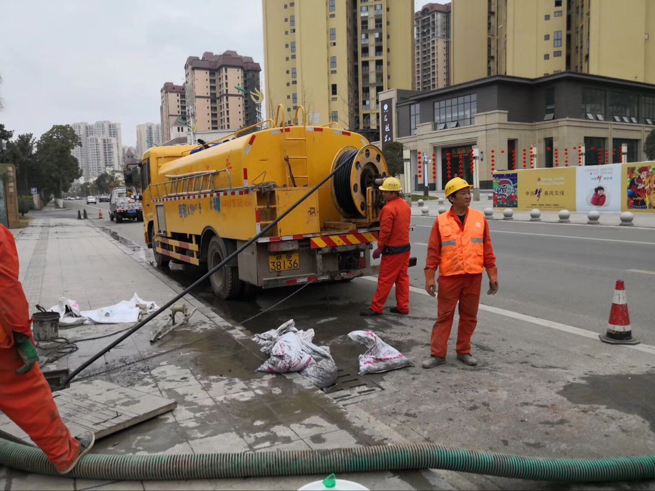 桃山排污管道清淤-管道清洗